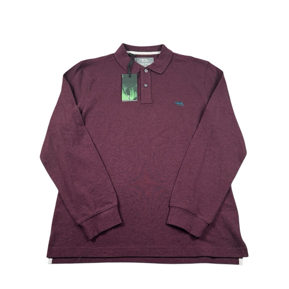 Rodd & Gunn Maroon L/S Cotton Men's Essential Polo Shirt Size M NWT